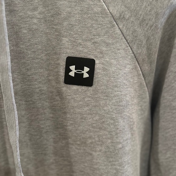 Under Armour Men Gray ColdGear Rival Fleece Hoodie Sweatshirt MD - Picture 3 of 6